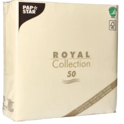Servett Papstar Premium Linnekänsla, champagne, 40x40 cm, 50 st