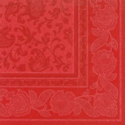 Servett Papstar Premium Ornaments, röd, 40x40 cm, 50 st