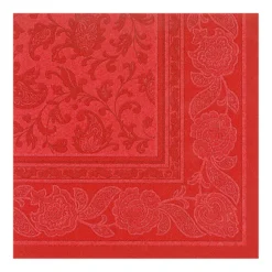 Servett Papstar Premium Ornaments, röd, 40x40 cm, 50 st