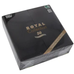 Servett Papstar Premium 1/8, svart, 40x40 cm, 50 st