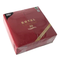 Servett Papstar Premium 1/8-vikt, vinröd, 40x40 cm, 50 st
