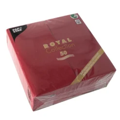 Servett Papstar Premium 1/8-vikt, vinröd, 40x40 cm, 50 st