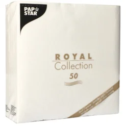 Servett Papstar Royal Collection Premium, vit, 40x40 cm, 50 st