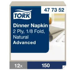 Servett Tork Natur, 39x39 cm, 2-skikts, 150 st