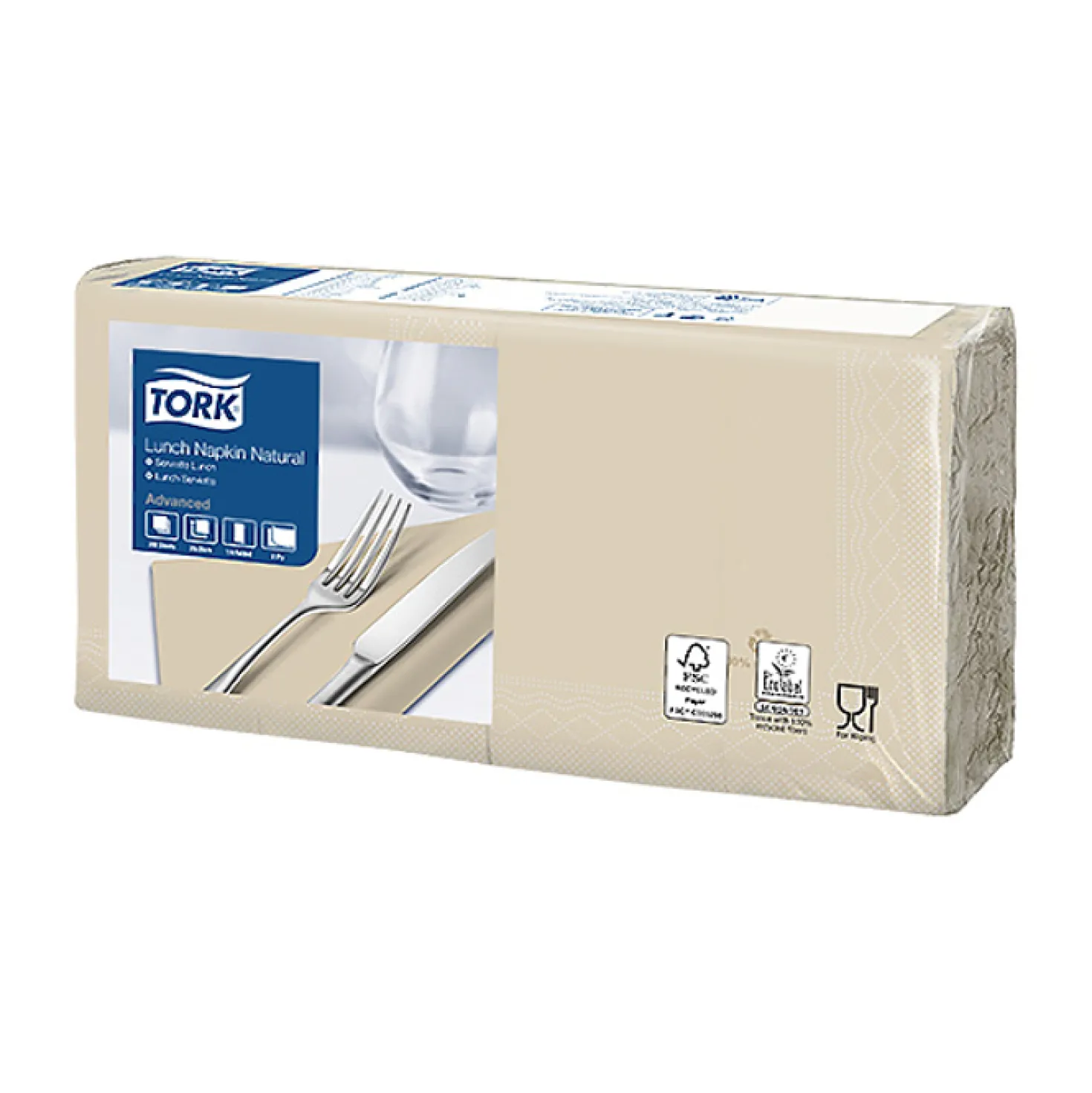Servett Tork Natur, 33x32,5 cm, 200 st