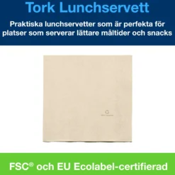 Servett Tork Natur, 33x32,5 cm, 200 st