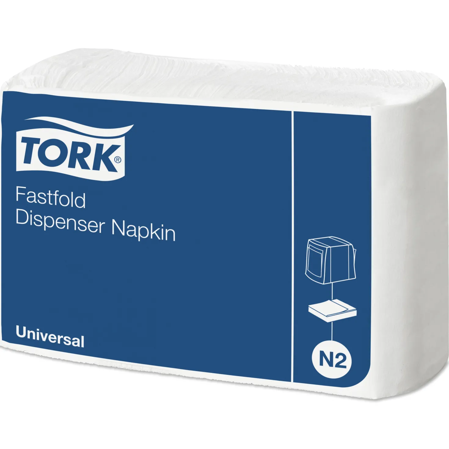 Servett Tork N2 Fastfold, vit, 1-lager, 300 st
