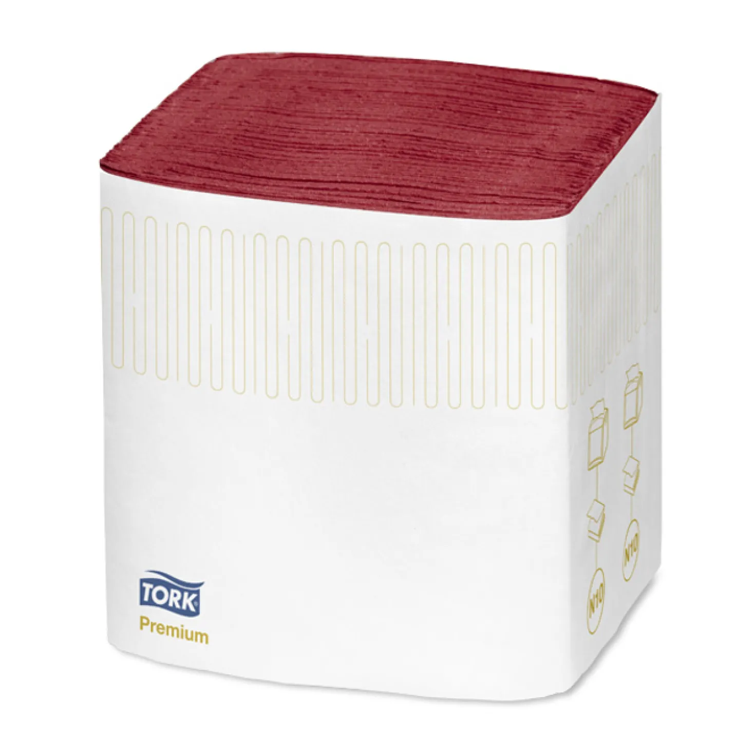 Servett Tork Xpressnap Snack N10 Bordeaux, 2-lager, 500 st