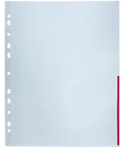 Signalficka Bantex A4, röd, kopiesäker, universalhål, 100 st