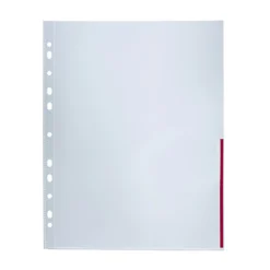 Signalficka Bantex A4, röd, kopiesäker, universalhål, 100 st