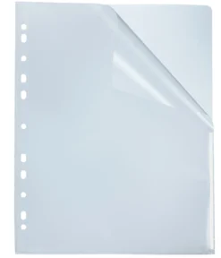 Signalficka Bantex A4, vit, reflexfri, 0,12 mm, 10 st