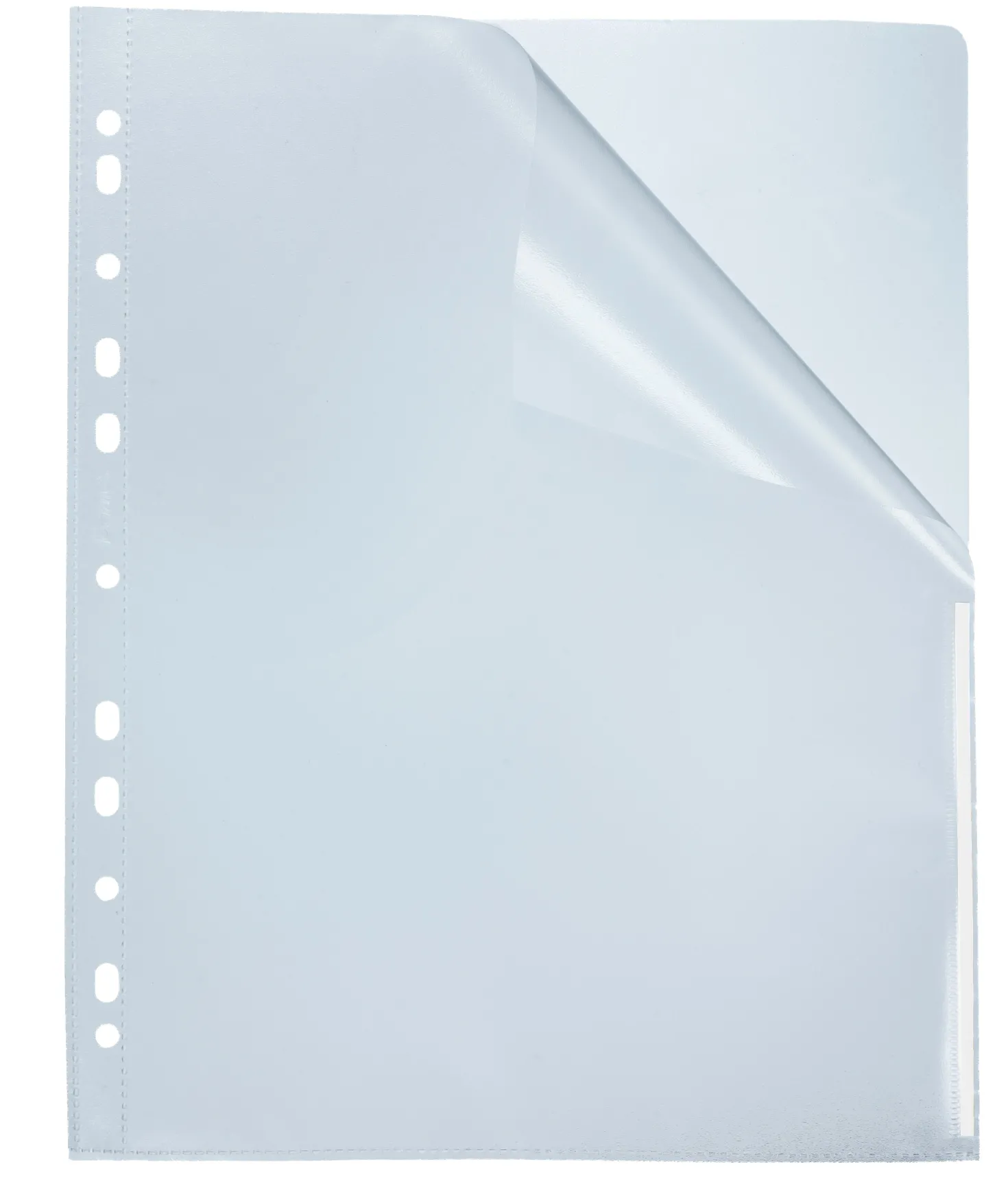Signalficka Bantex A4, vit, reflexfri, 0,12 mm, 10 st
