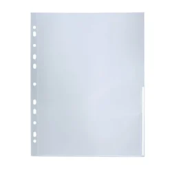 Signalficka Bantex A4, vit, reflexfri, 0,12 mm, 10 st