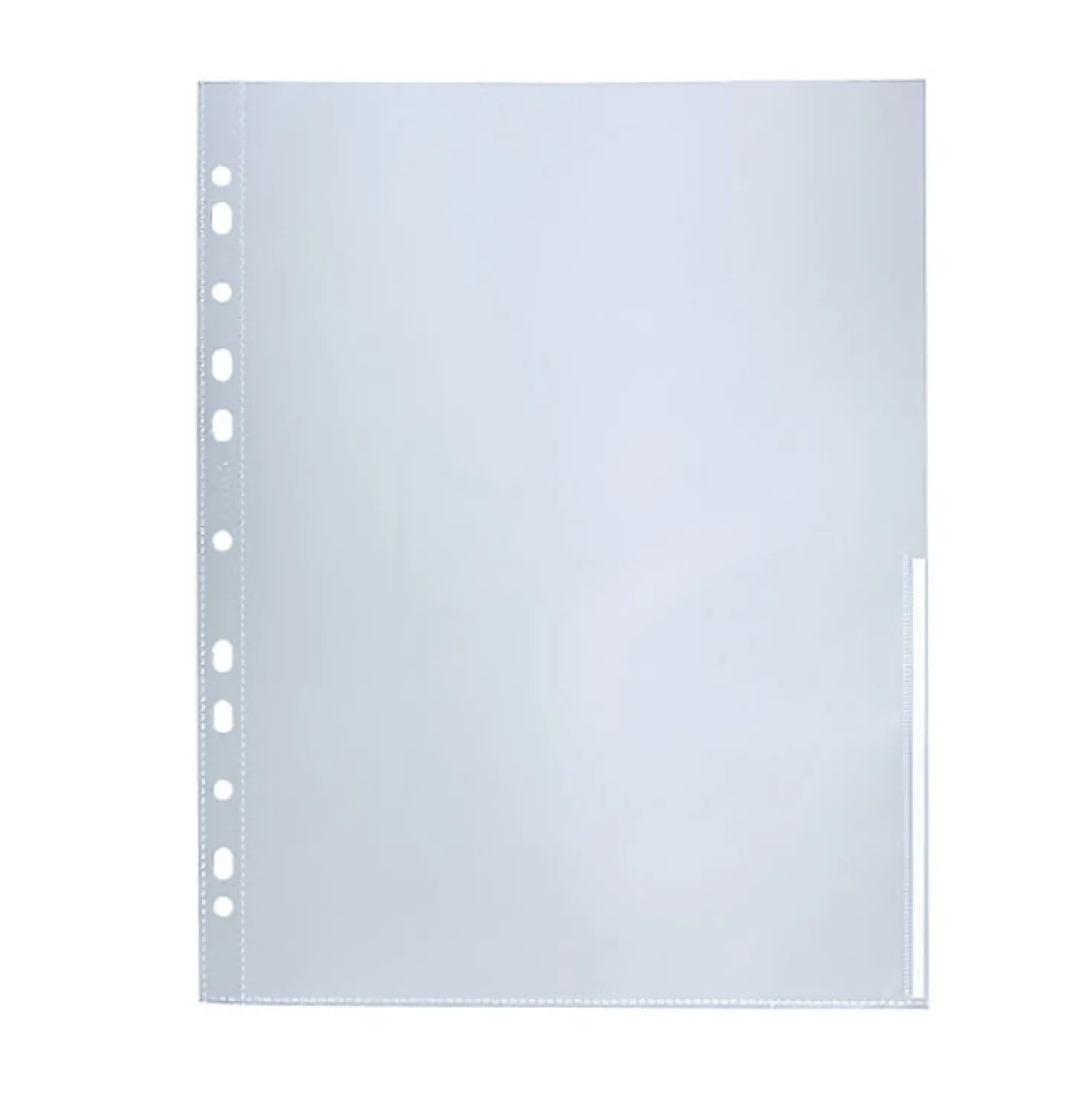 Signalficka Bantex A4, vit, reflexfri, 0,12 mm, 10 st
