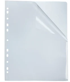Signalficka Bantex A4, vit, reflexfri, 0,12 mm, 10 st