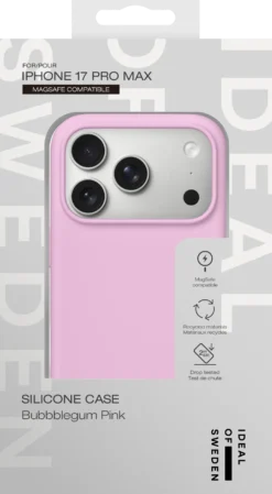 Silikonskal IDEAL OF SWEDEN MagSafe iPhone 17 Pro Max, rosa