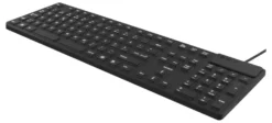 Silikontangentbord Deltaco TB-501 IP68, 105 knappar, svart