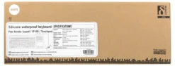 Silikontangentbord Deltaco TB-506 med pekplatta, IP68, 105 tangenter, vit