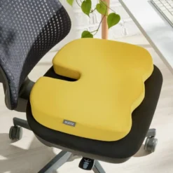 Sittkudde Leitz Cosy Ergonomisk, gul, skumvaddering