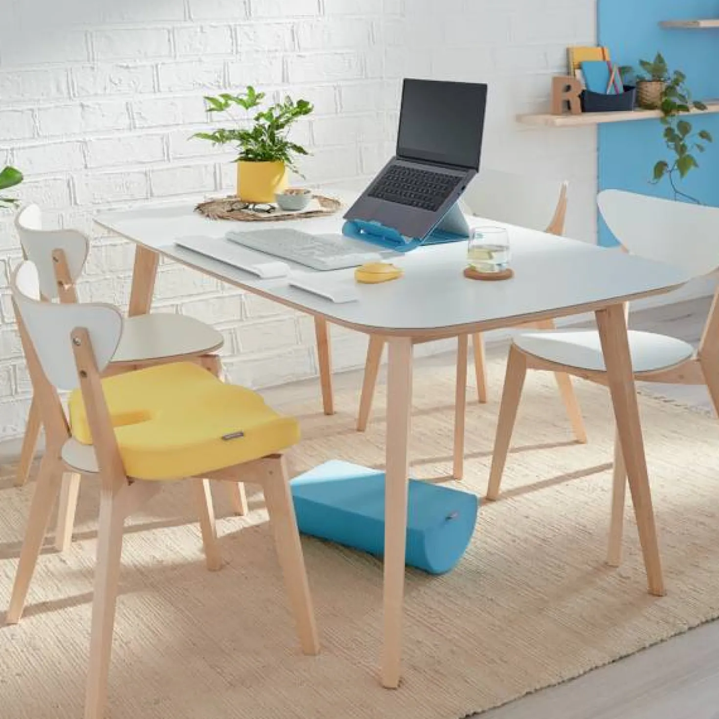 Sittkudde Leitz Cosy Ergonomisk, gul, skumvaddering