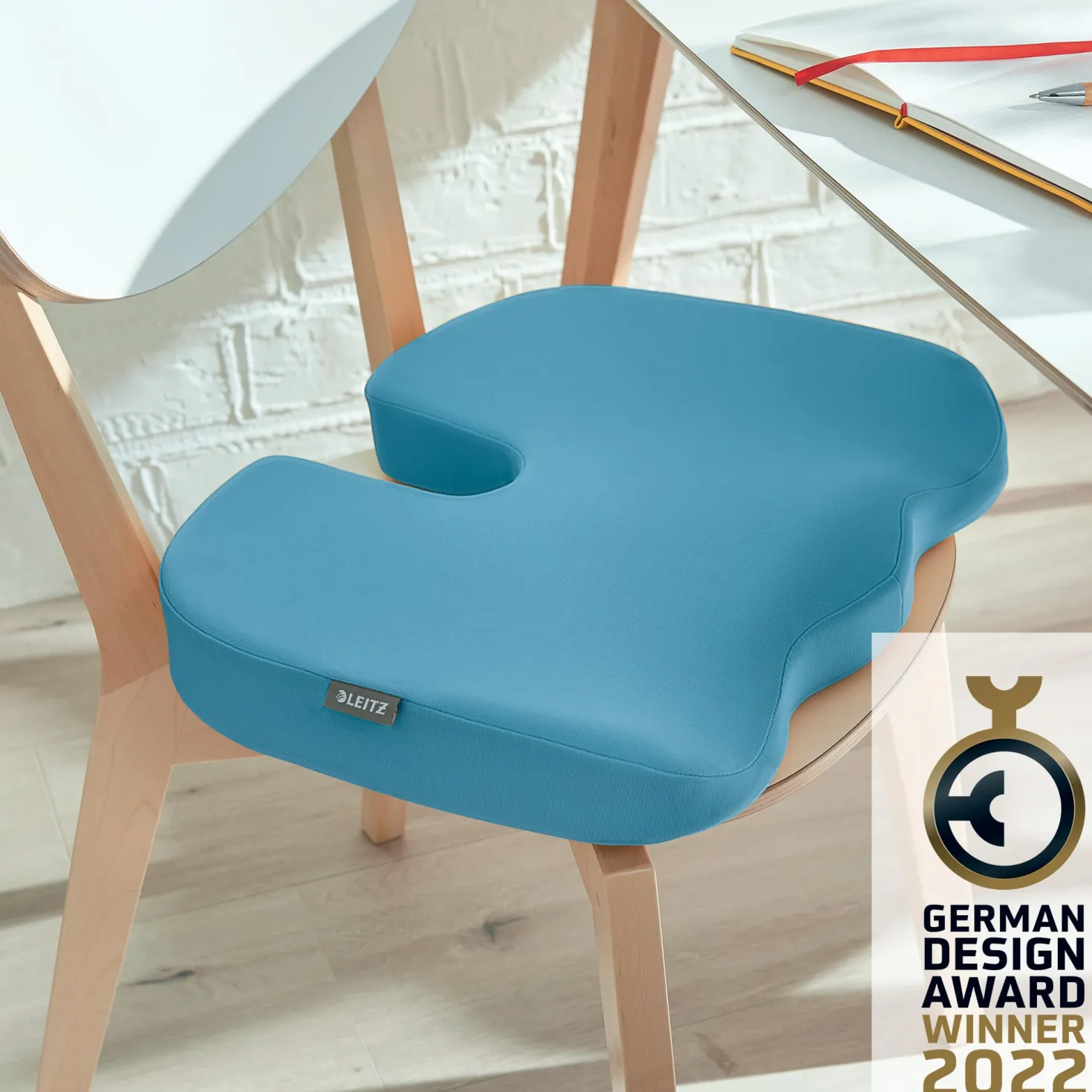 Sittkudde Leitz Cosy Ergonomisk, minnesskum, blå
