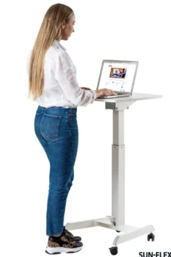 Sitt/ståbord Sun-Flex Easydesk Pro, 60x52 cm, vit