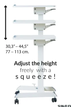 Sitt/ståbord Sun-Flex Easydesk Pro, 60x52 cm, vit