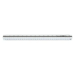 Skallinjal MR Typ F Triangulär, 30 cm, 1:2,5-1:100