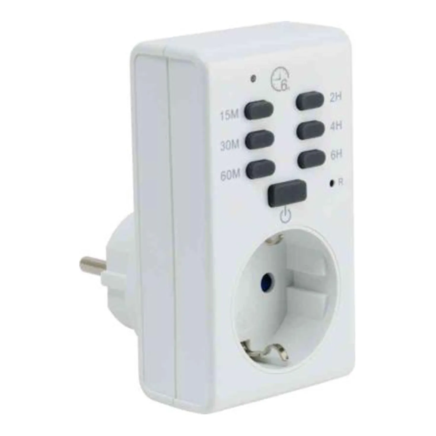 Säkerhetstimer Gelia Snabbval, jordat uttag, 1800 W, vit
