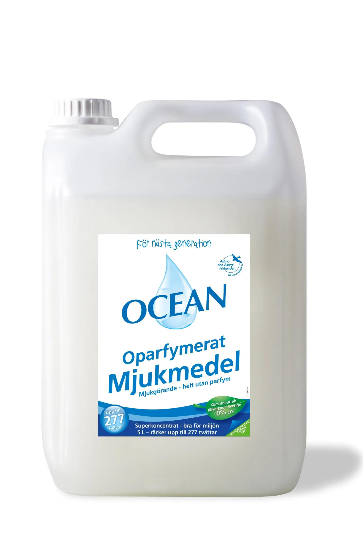 Sköljmedel Ocean Oparfymerat, koncentrerat, 5L