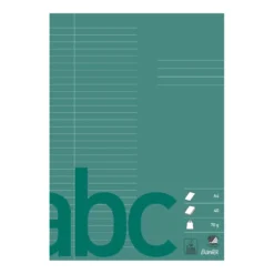 Skolhäfte Bantex A4 linjerat 8,5 mm, mörkgrön, 40 blad, 10 st