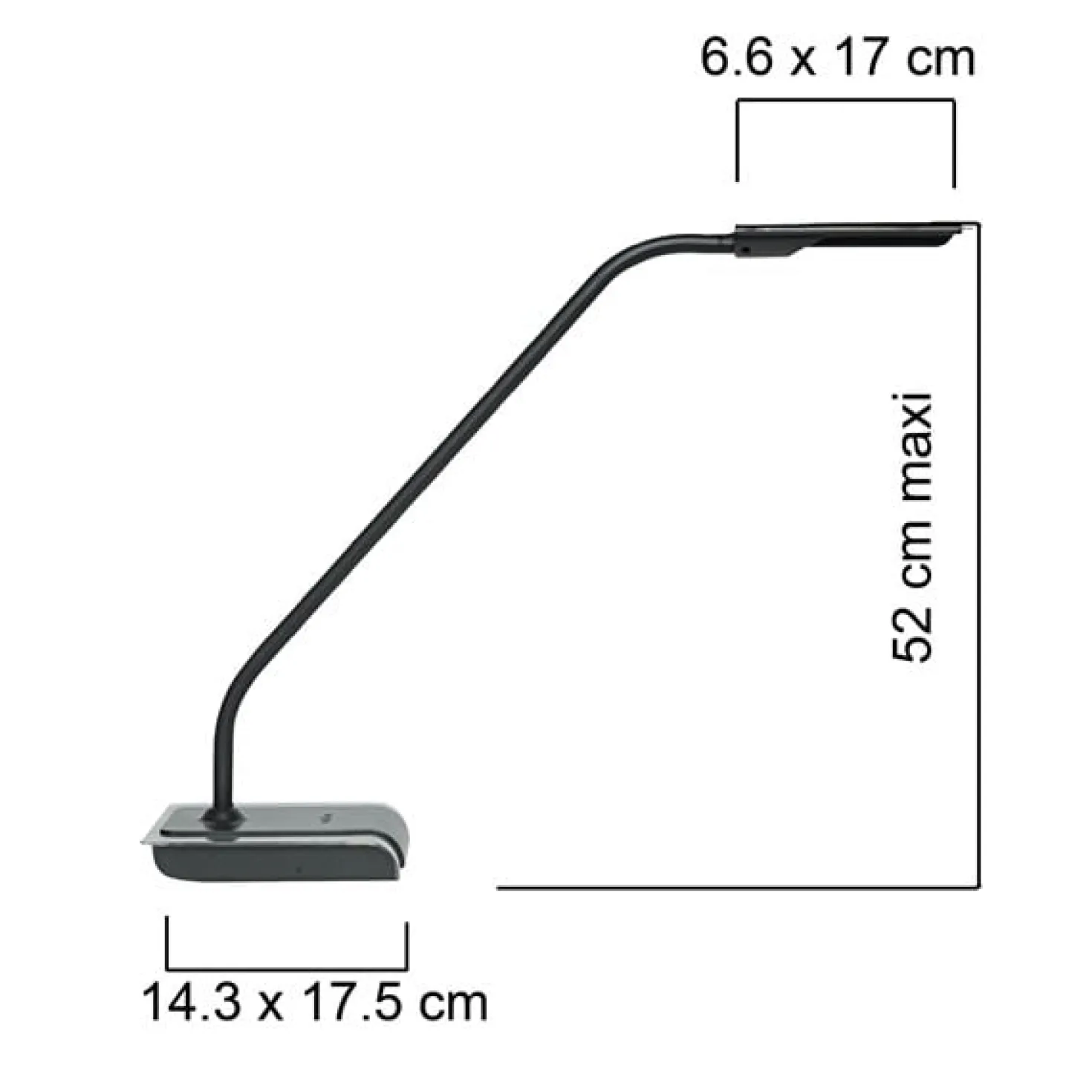 Skrivbordslampa Unilux Sensation LED, svart, 4,5W, 3000K