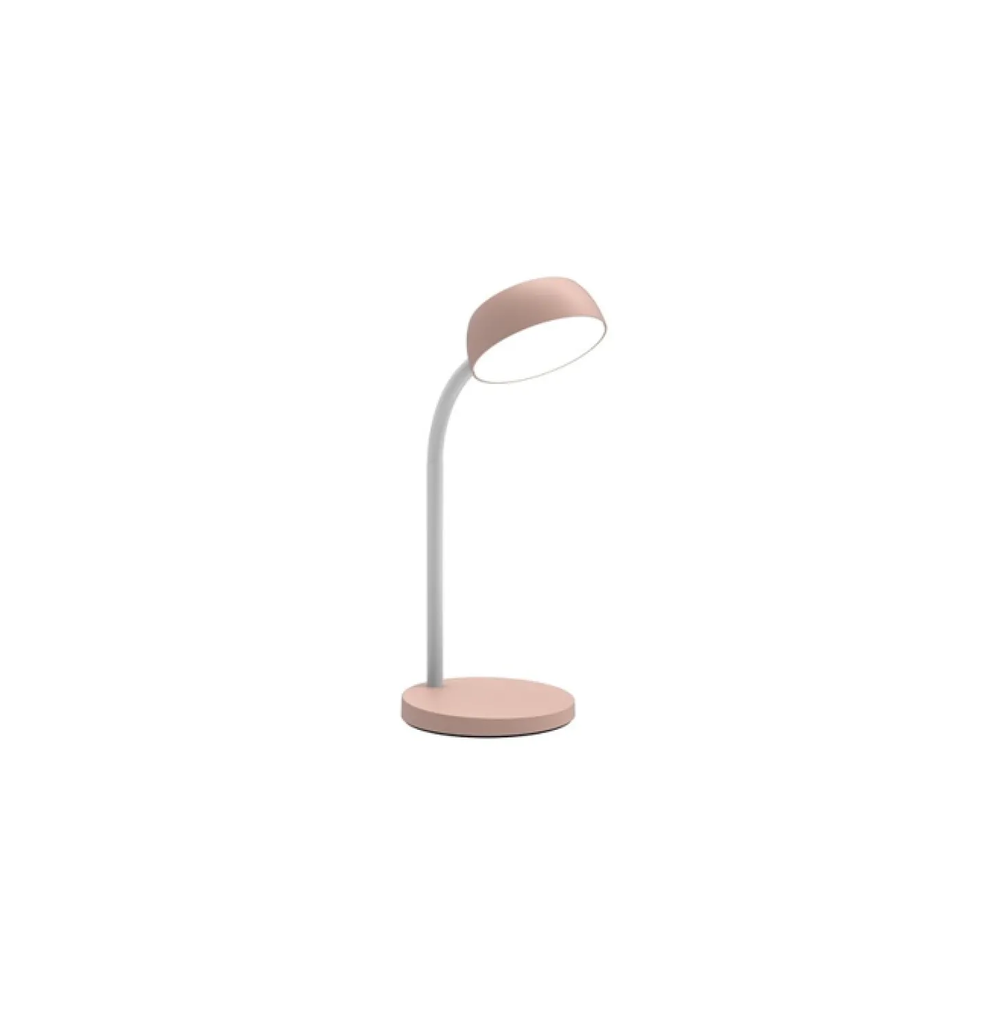 Skrivbordslampa Unilux Tamy LED, ljusrosa, flexibel arm