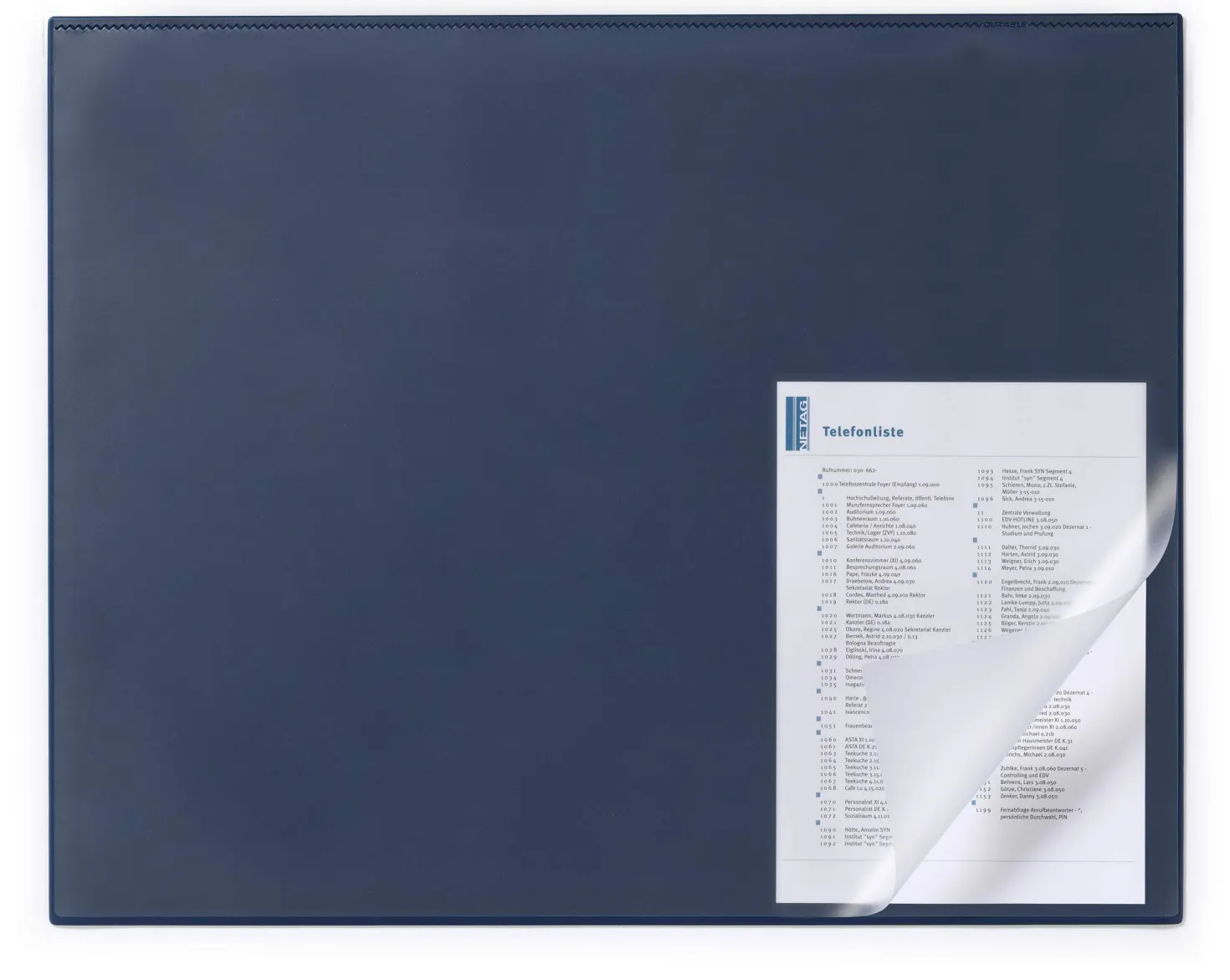 Skrivunderlägg Durable med kantskydd, 65 x 50 cm, transparent klaff