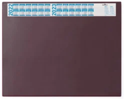 Skrivunderlägg Durable med årskalender, 65 x 52 cm, transparent klaff