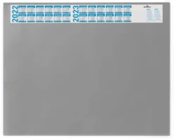 Skrivunderlägg Durable med årskalender, 65 x 52 cm, transparent klaff