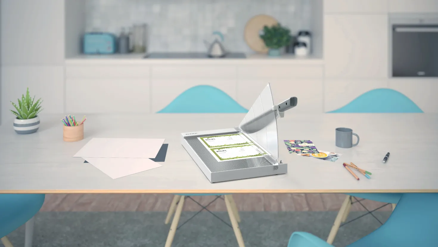 Skärmaskin Leitz Precision Office A4+, roterande blad