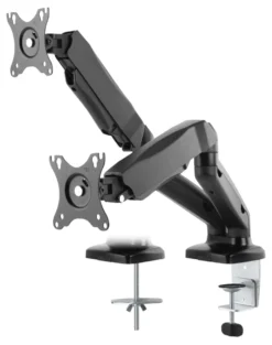 Skärmfäste Deltaco ARM-1300 Dubbelt Gasfjäder, 17-32 tum, 2x9 kg