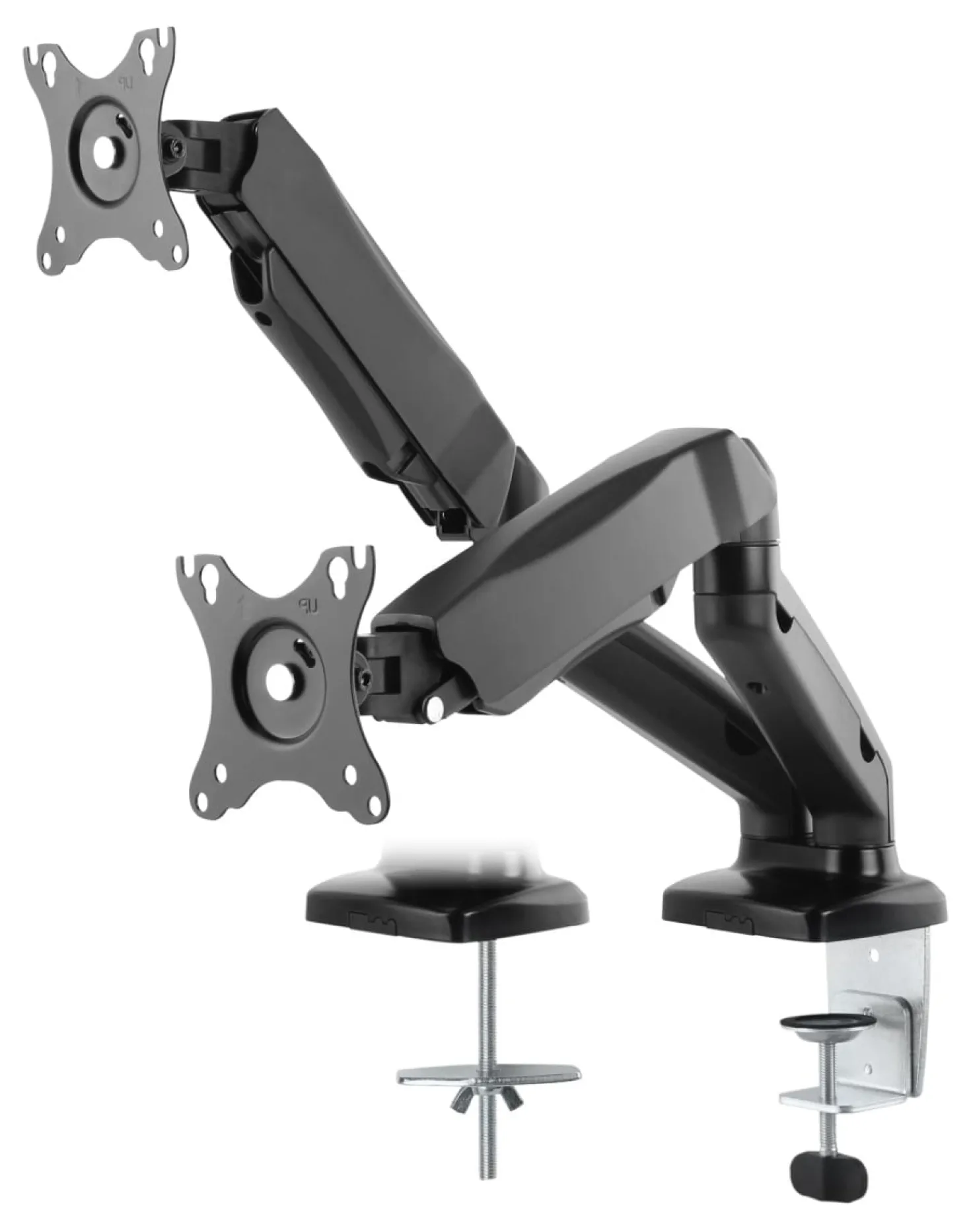 Skärmfäste Deltaco ARM-1300 Dubbelt Gasfjäder, 17-32 tum, 2x9 kg