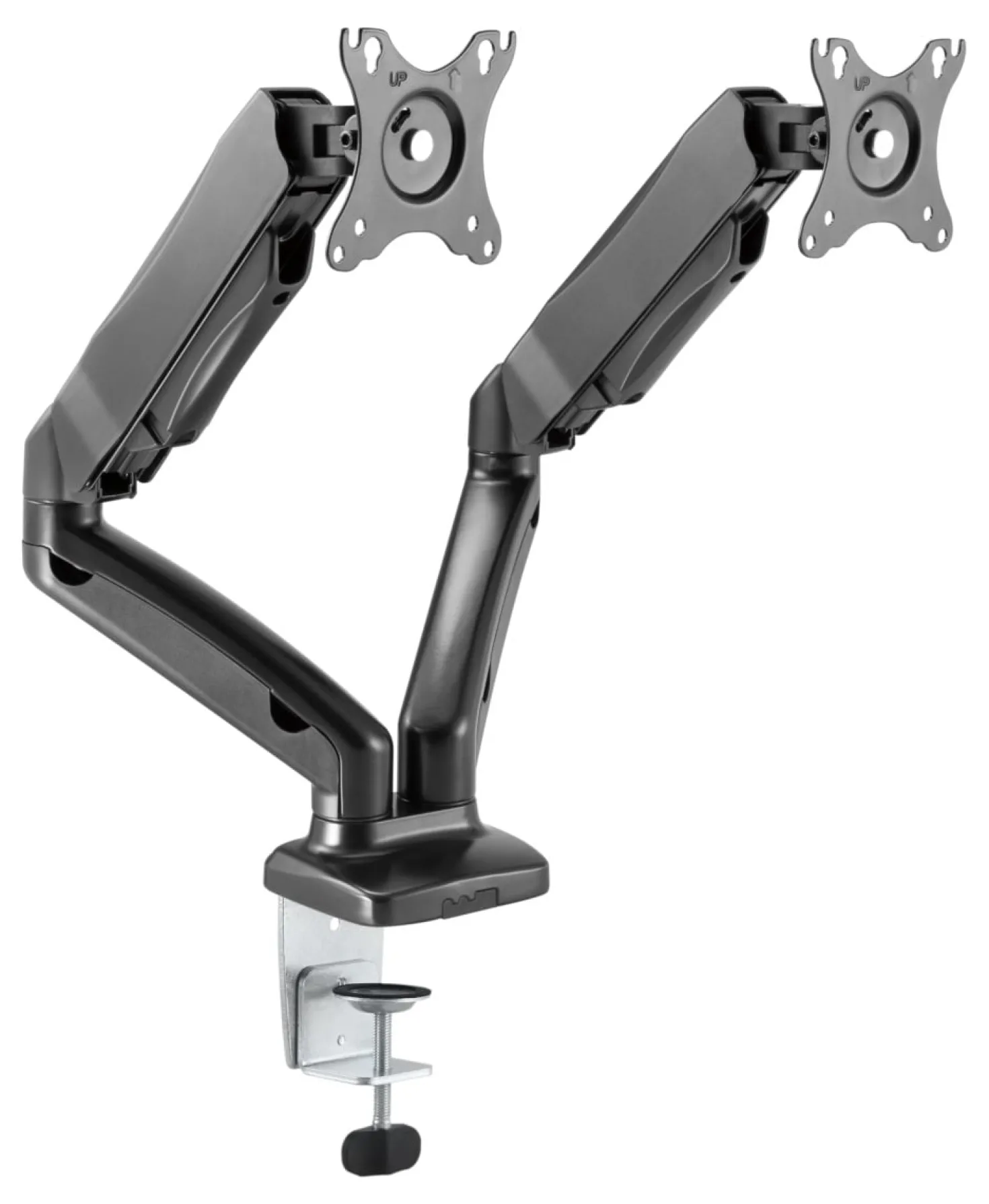 Skärmfäste Deltaco ARM-1300 Dubbelt Gasfjäder, 17-32 tum, 2x9 kg