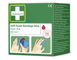 Skumförband Cederroth Soft Foam Bandage Detekterbar, blå