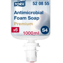 Skumtvål Tork S4 Antimikrobiell, parfymfri, 1L, 2500 doser