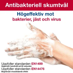 Skumtvål Tork S4 Antimikrobiell, parfymfri, 1L, 2500 doser