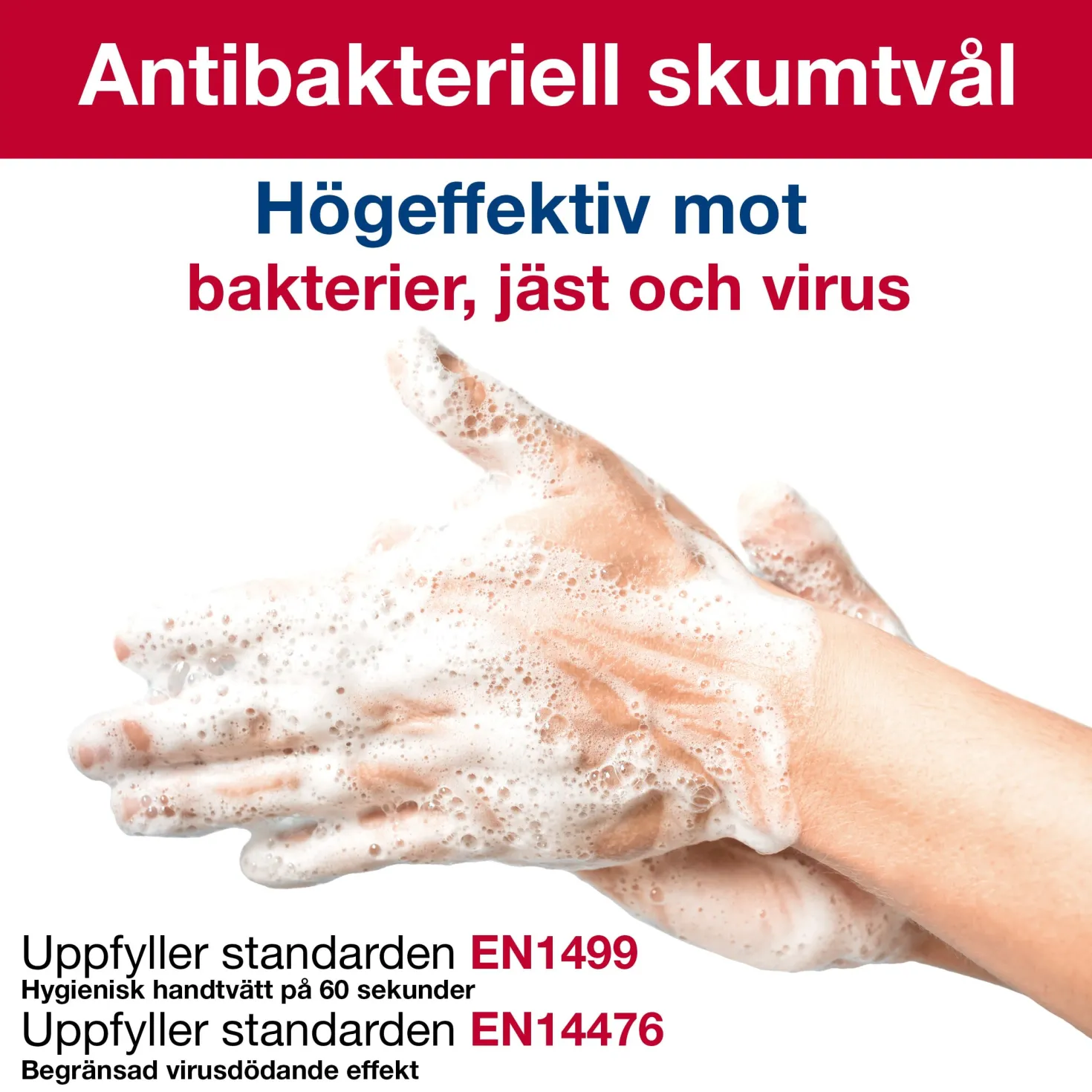 Skumtvål Tork S4 Antimikrobiell, parfymfri, 1L, 2500 doser
