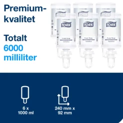 Skumtvål Tork S4 Extra Mild, parfymfri, ECARF-certifierad, 1L