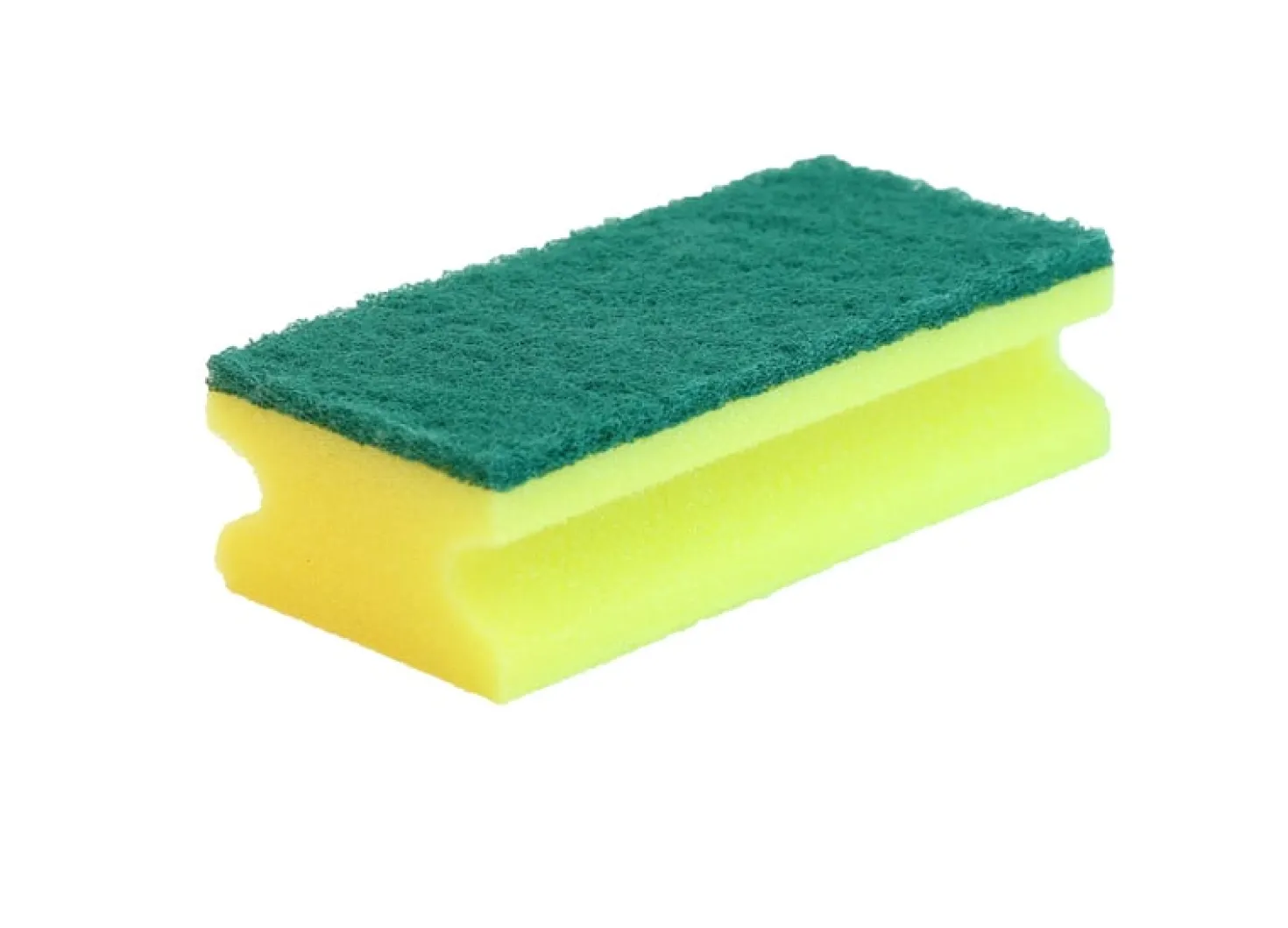 Skursvamp Hygienteknik Gul/Grön, 140x70 mm, 25% abrasiv