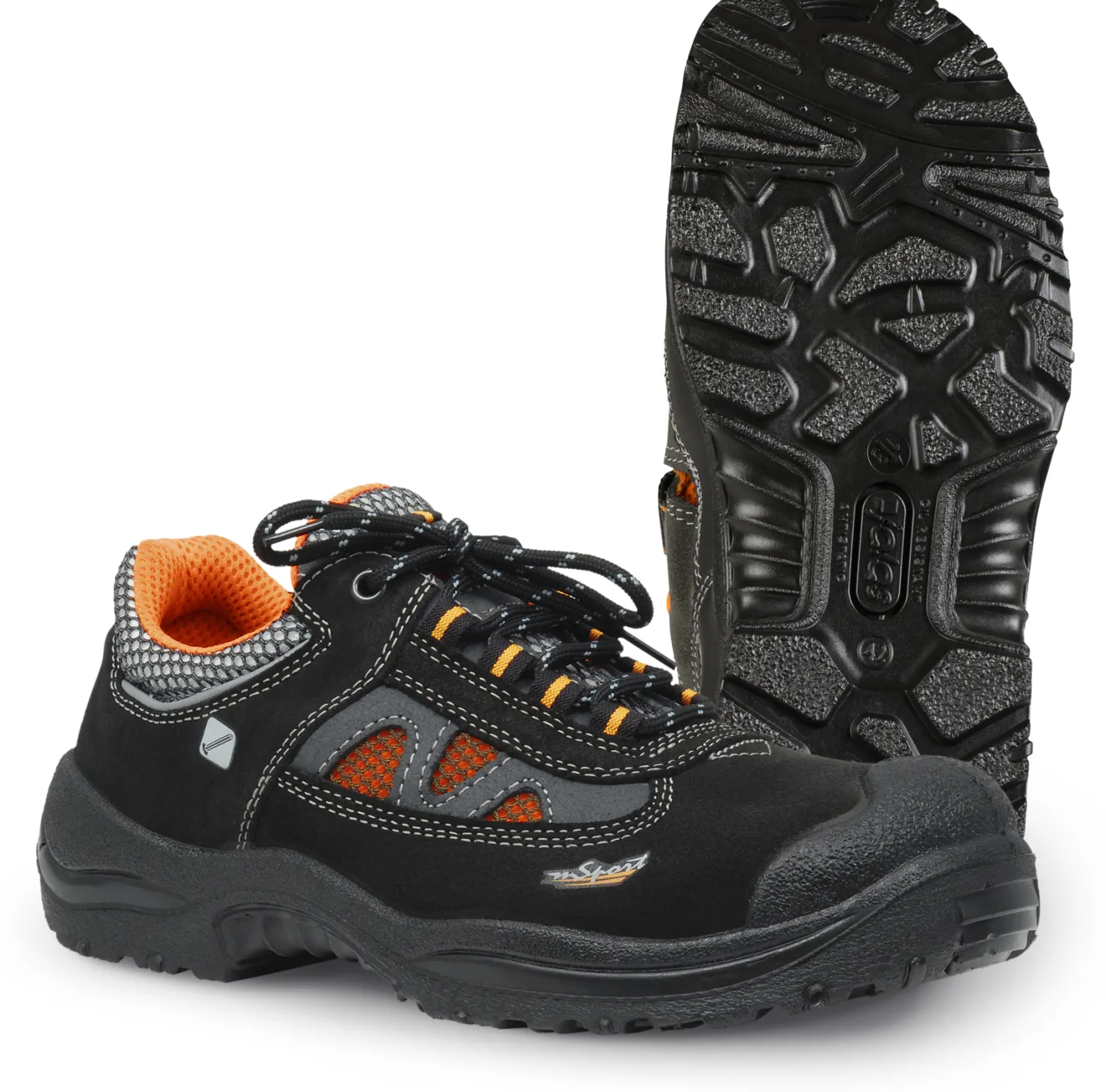 Skyddssko Jalas 3468A Light Sport, aluminiumtåhätta, svart/röd