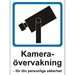 Skylt Kameraövervakning A5 plast