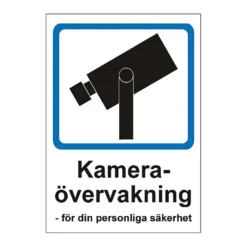 Skylt Kameraövervakning A5 plast