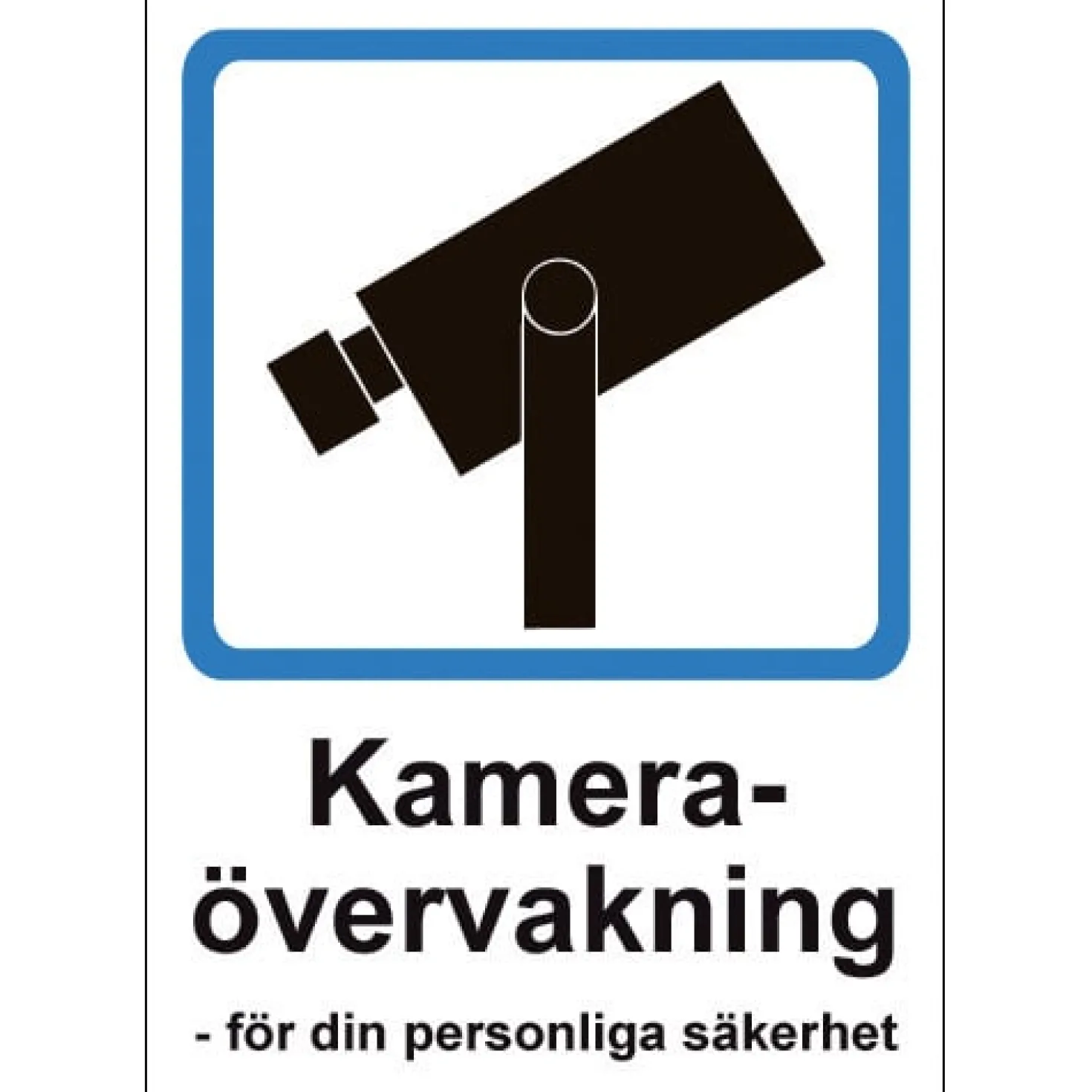 Skylt Kameraövervakning, plast, 297x210 mm
